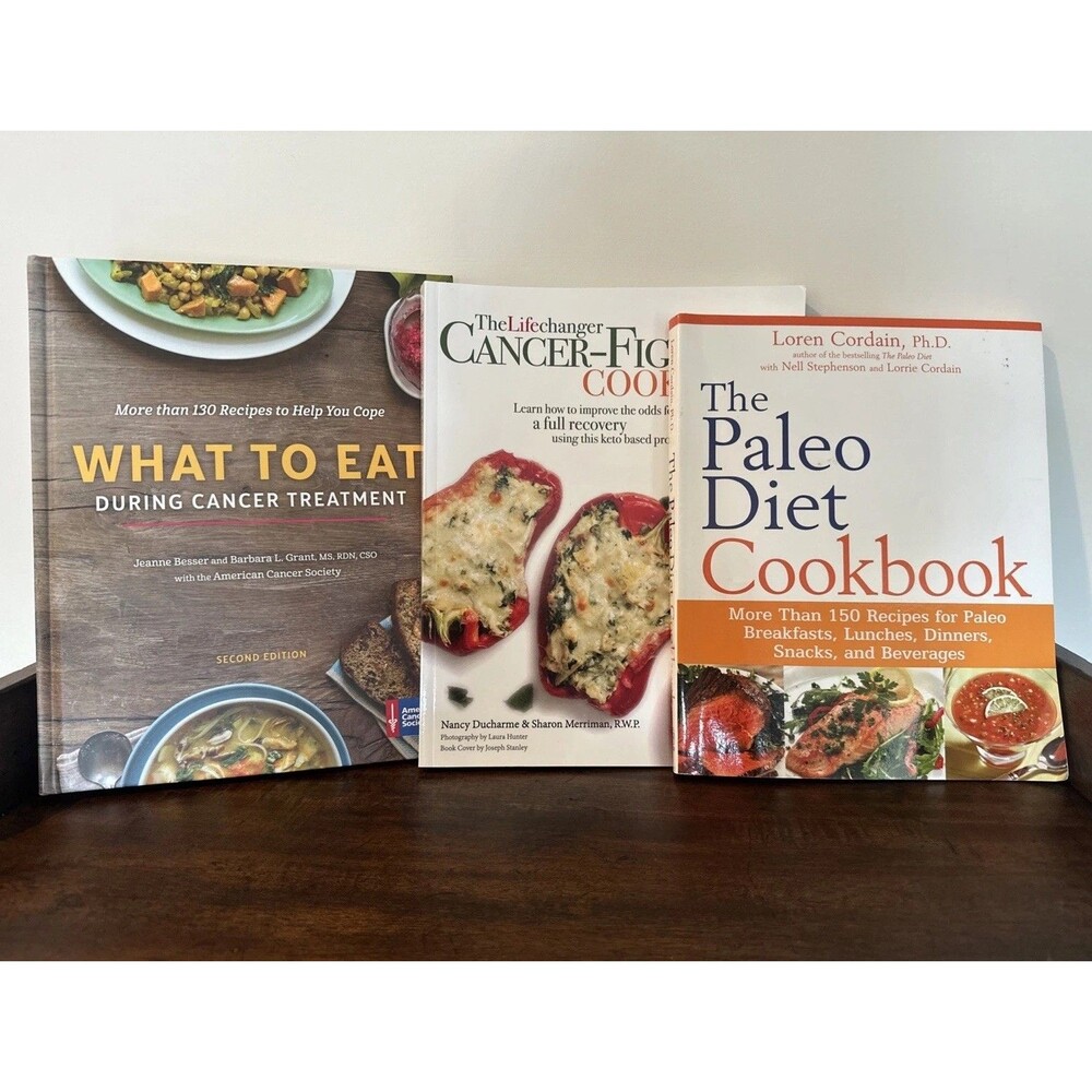 Cancer & Paleo Cookbooks- Lot Of 3- What To Eat During Cancer Treatment